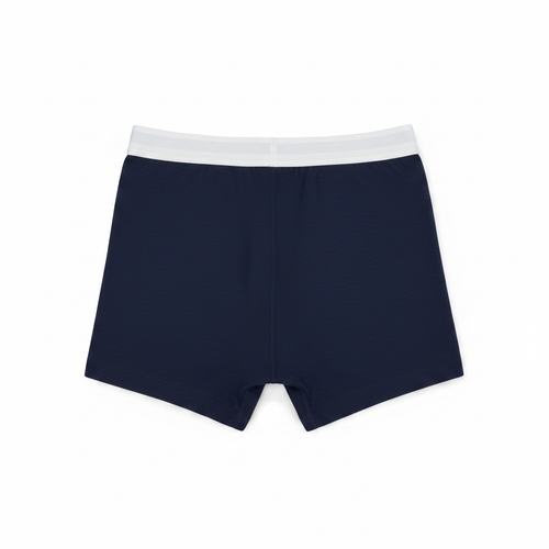 Navy Boxer Briefs – Back View White BG