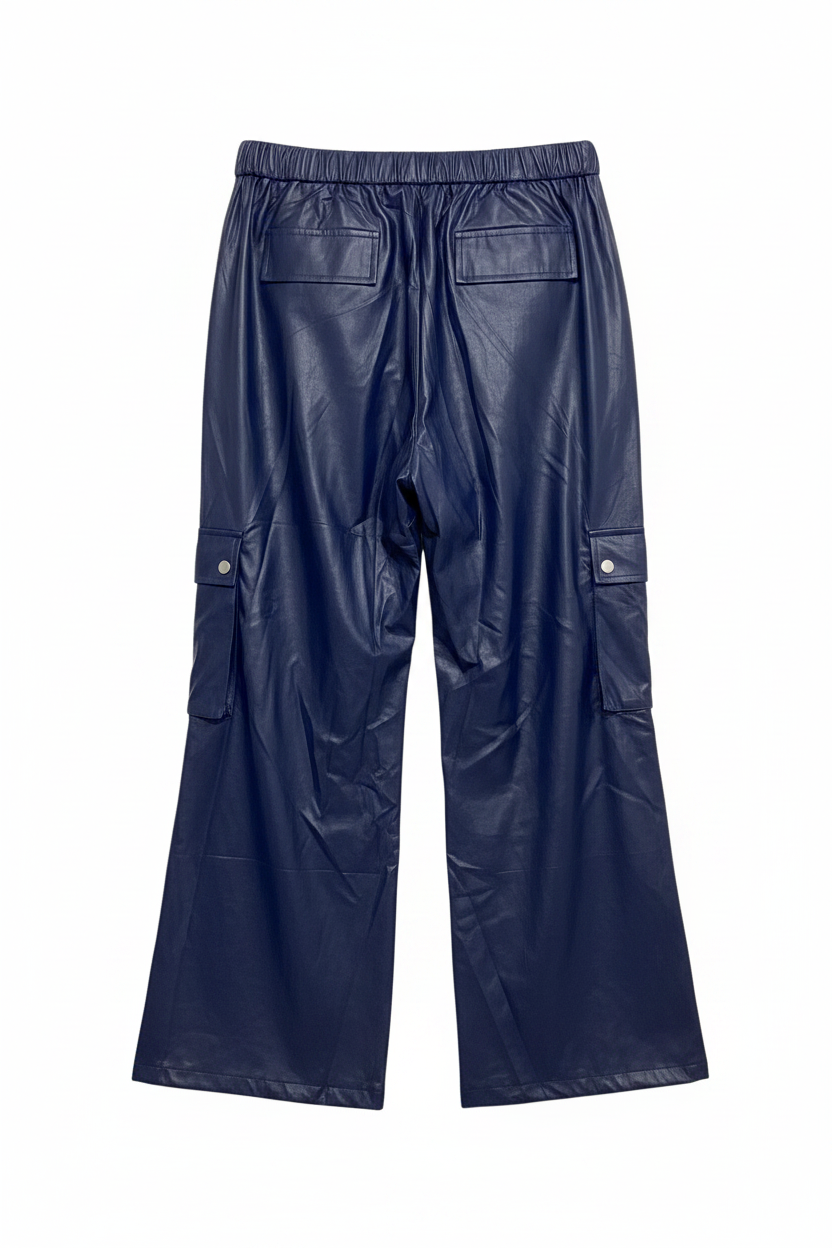 Navy Cargo Pants - Back