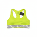 Neon Yellow FILA Sports Bra - Flat Lay