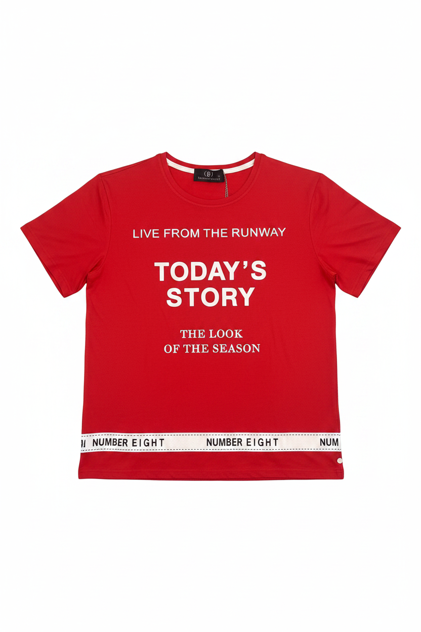 Number Eight Tee – Flat Lay Front