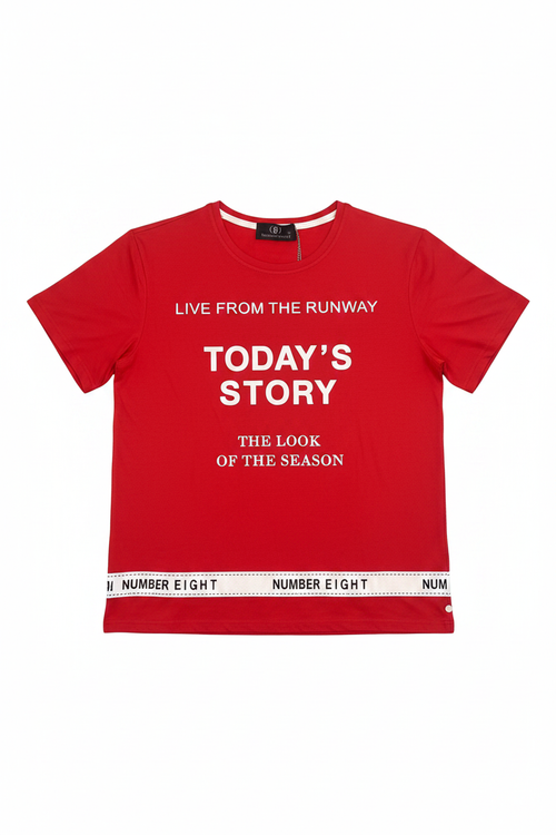 Number Eight Tee – Flat Lay Front