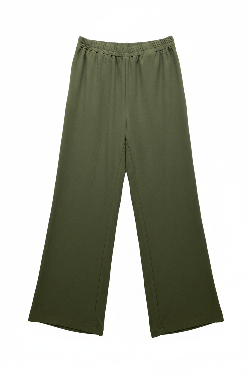 Olive Green Trousers - Flat Lay