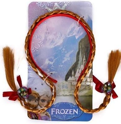 Frozen Disney Anna Girl's Brown Braided Pigtails Headband