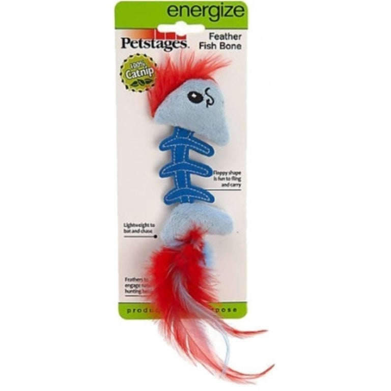 Petstages Feather Fish Bone Catnip