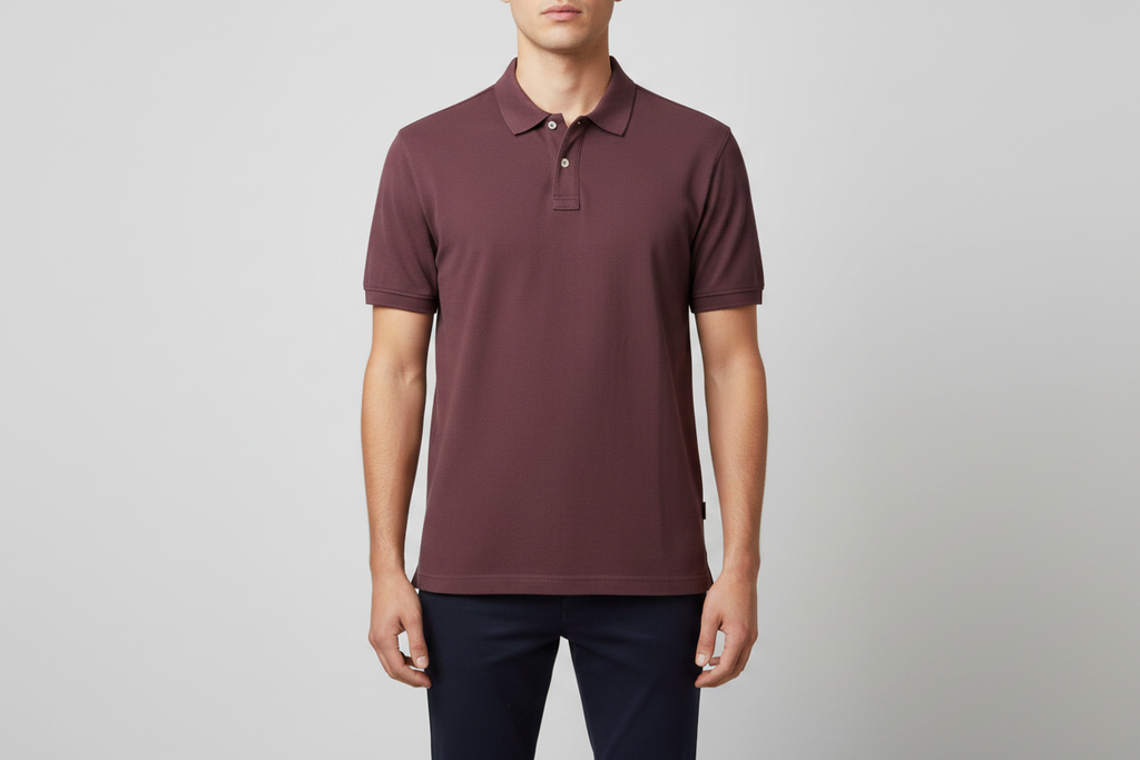 Pier One Burgundy Polo — Front