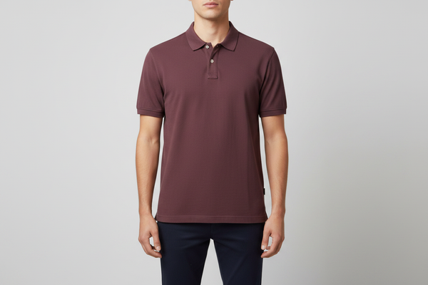 Pier One Burgundy Polo — Front