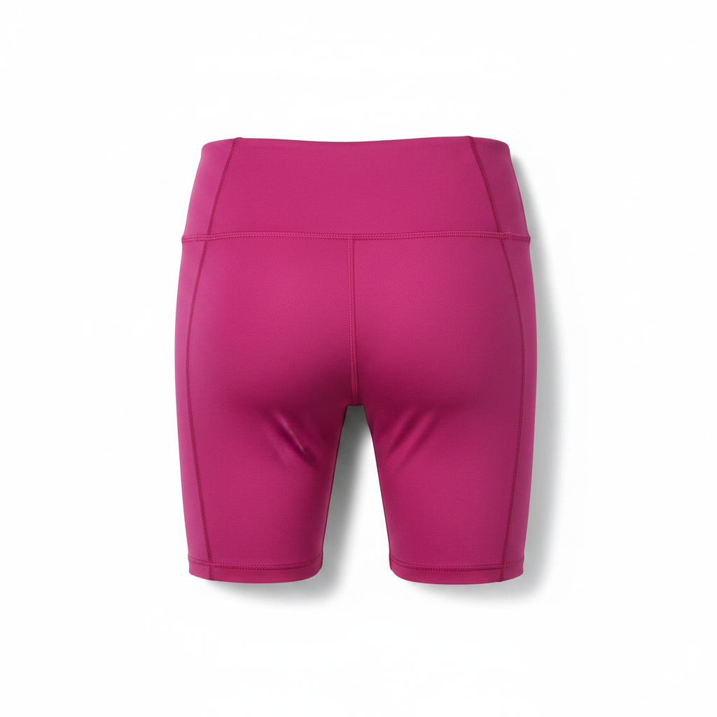 Pink Bike Shorts – Back Flat Lay