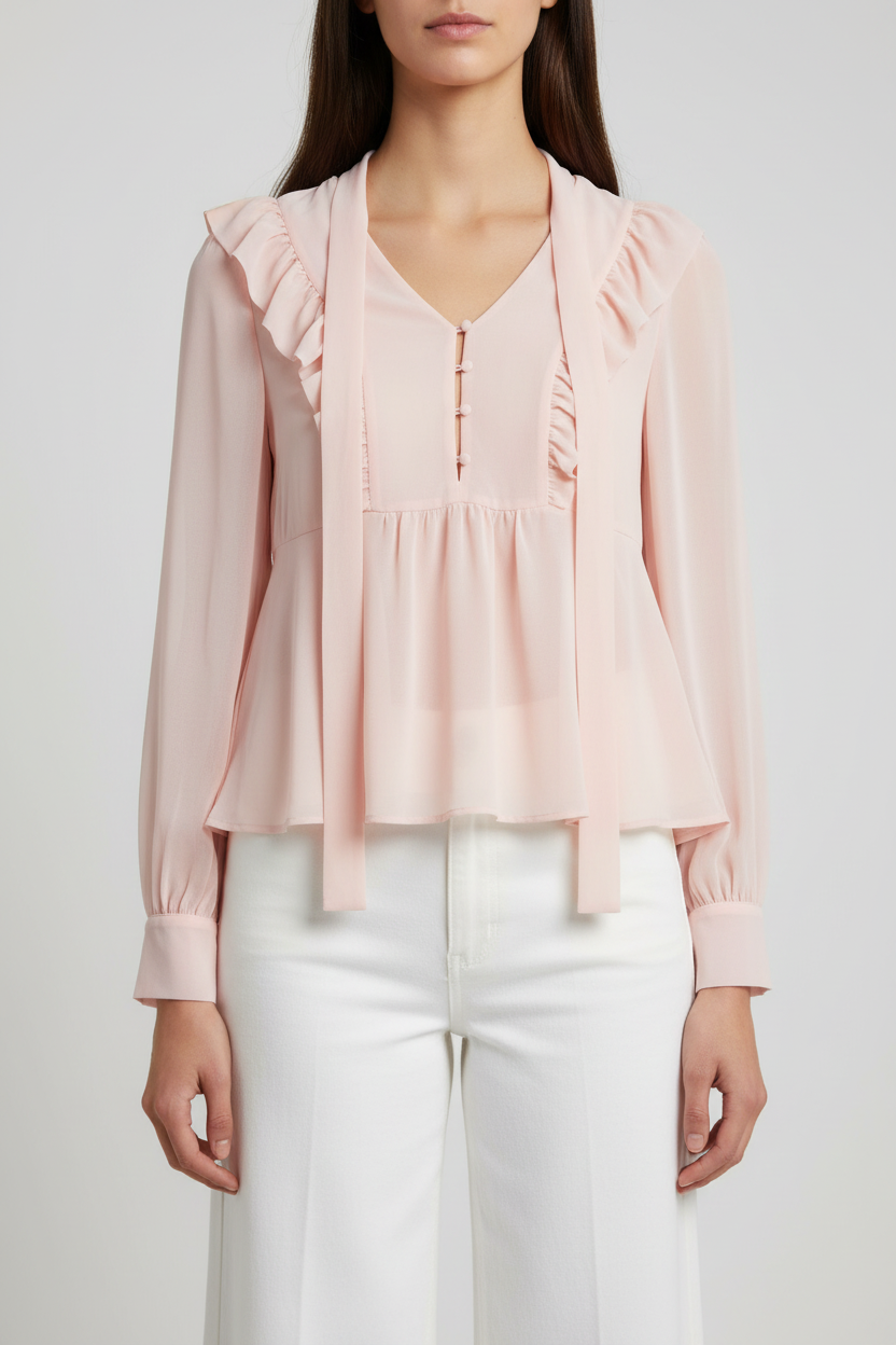 Pink Blouse – Blouson Front