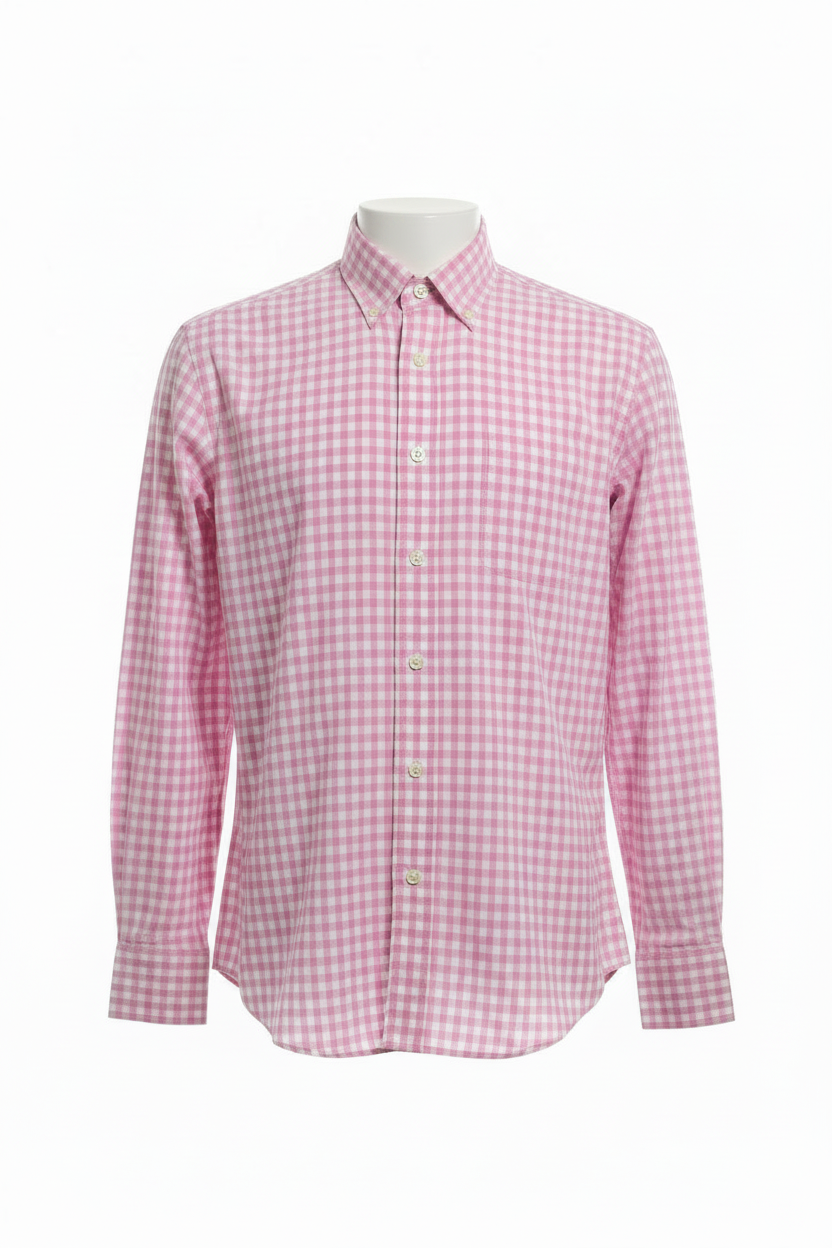 Pink Gingham Shirt - No Logo