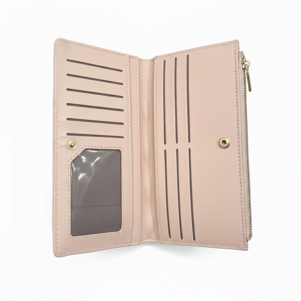 Pink Quilted Wallet - Interior Clean