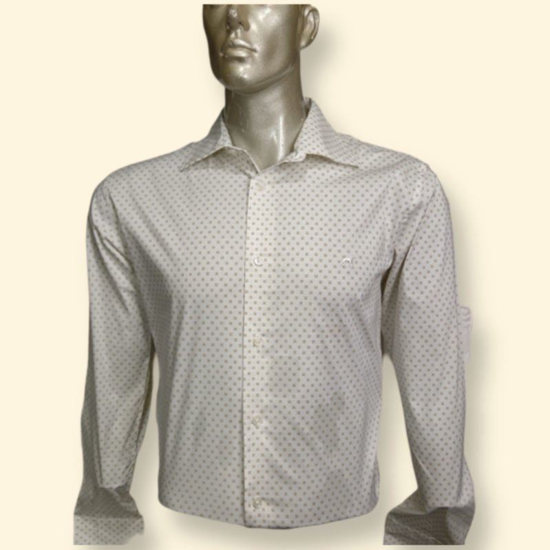 Sacoor Brothers Men's Checkered Formal Shirt – Classic Design with Embroidered Logo