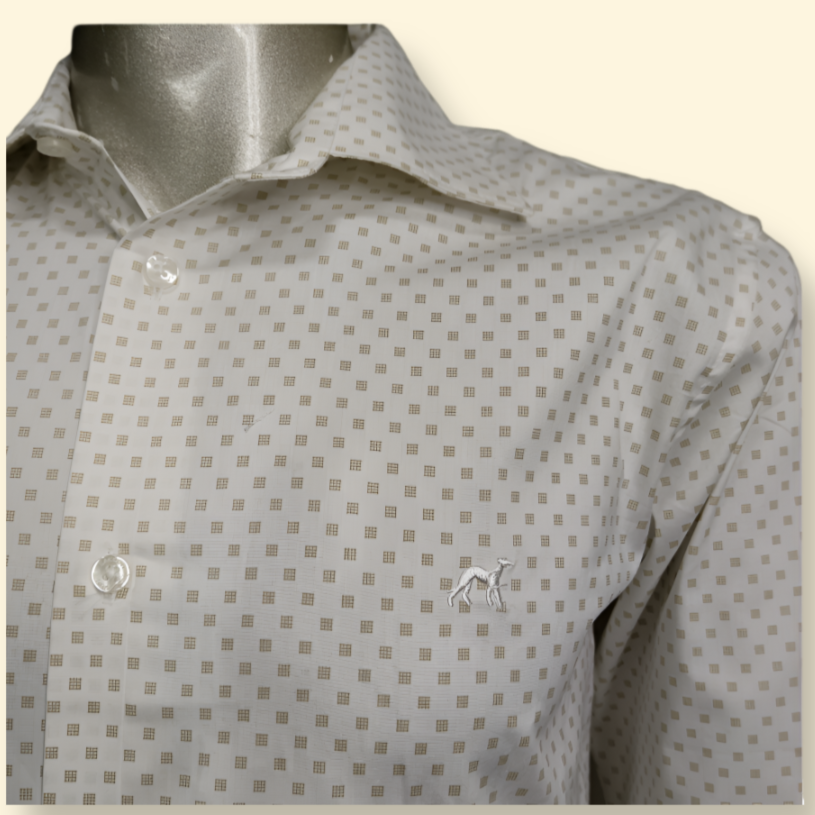Sacoor Brothers Men's Checkered Formal Shirt – Classic Design with Embroidered Logo