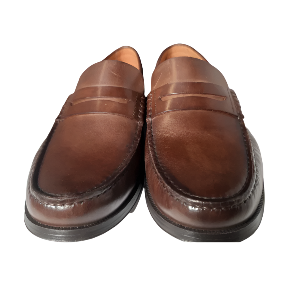 Massimo Dutti Men Loafers Penny Leather Brown