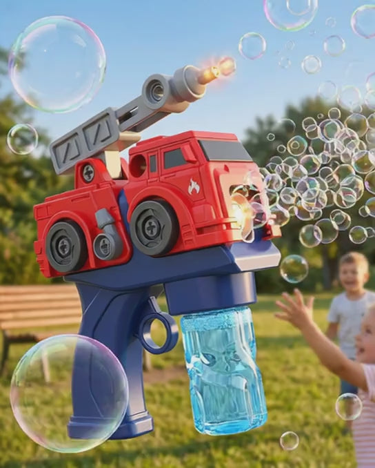 Kids' Fire Truck Electric Bubble Gun with Lights & Sounds