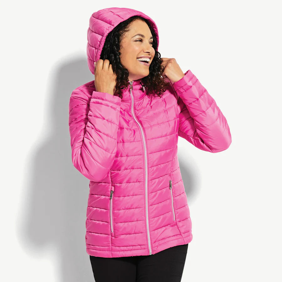 MySTYLE Women's Winter Puffer Jacket Pink