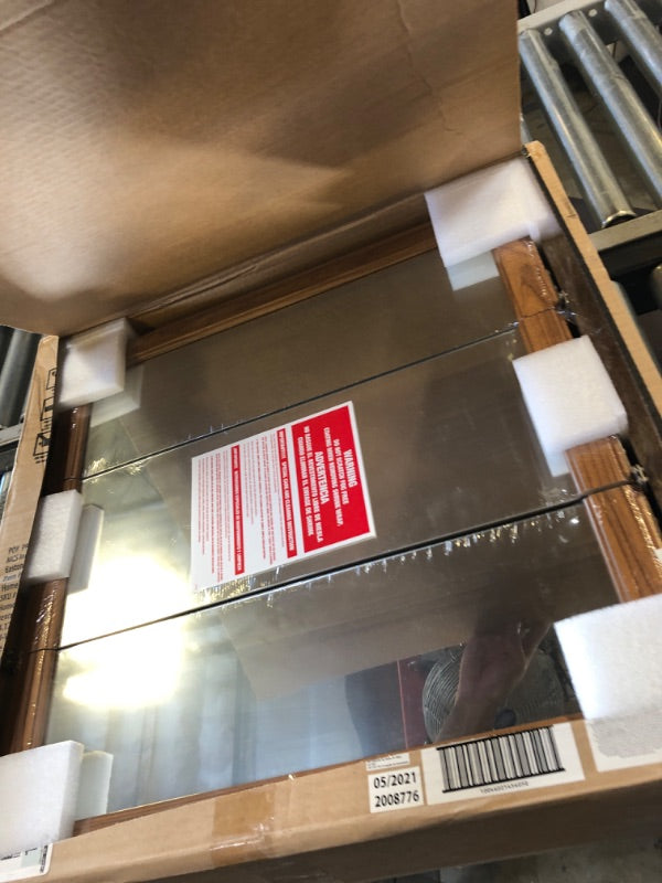 Design House 545293-WHT Assembled Framed Tri-View Surface-Mount Bathroom Medicine Cabinet Mirror, 24" W x 4.75" D x 24" H, White