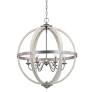 Chrome Chandelier Lighting Industrial Globe Chandeliers 3 Light Metal Ceiling Light Fixture 17176