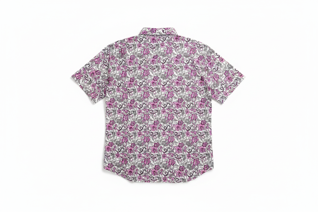 Purple Floral Shirt - Back