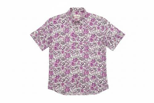 Purple Floral Shirt - Front
