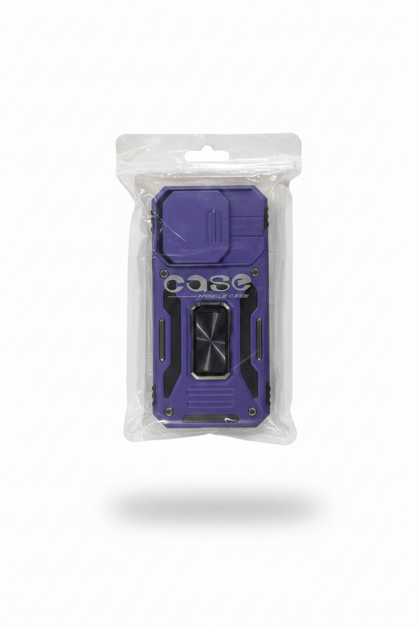 Purple Phone Case Package – White Background