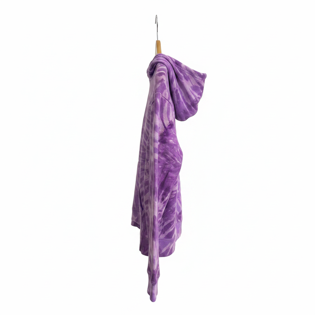 Purple Tie-Dye Hoodie - Side