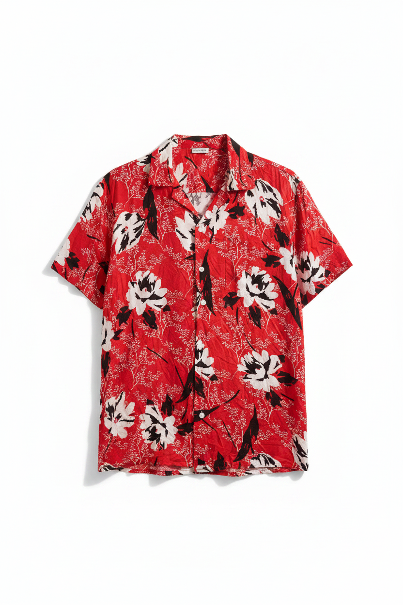 Red Floral Shirt - Front