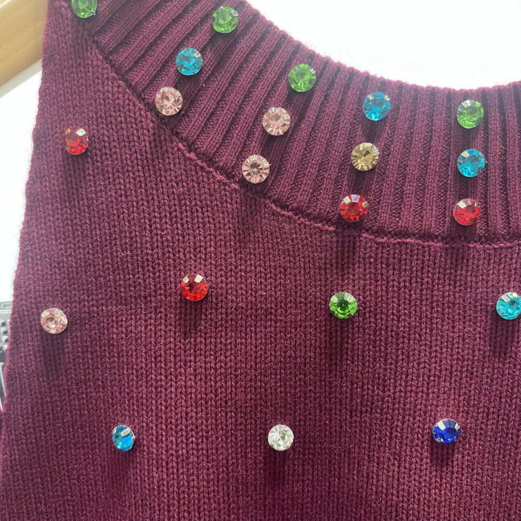 Rhinestone Detail Close-up