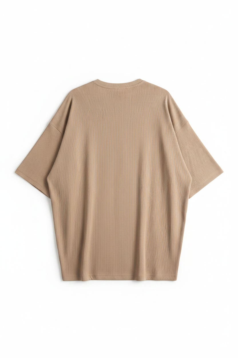 Ribbed Tee Back – Flat Lay