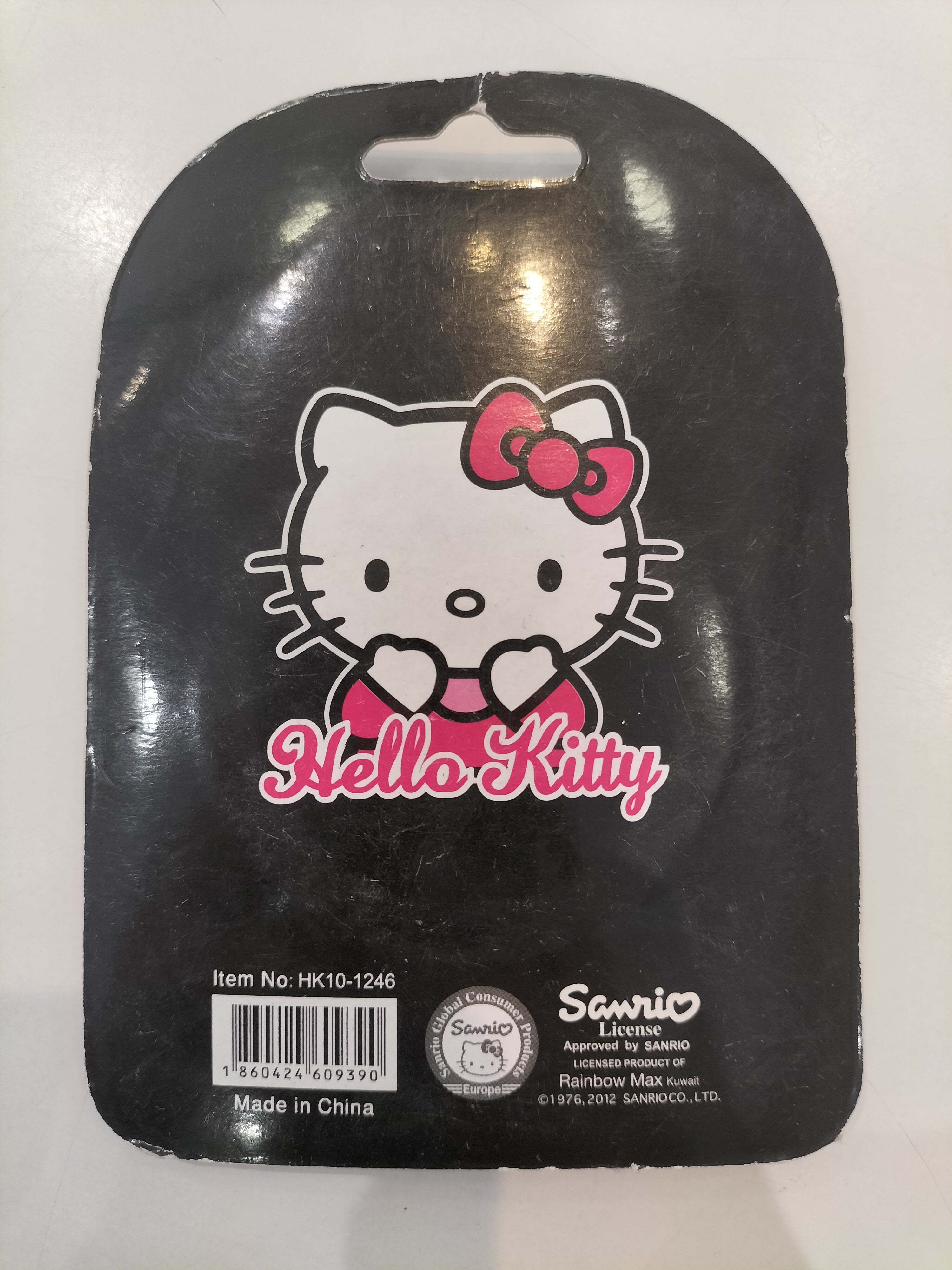 Sanrio Hello Kitty Black and Pink Circle Eraser