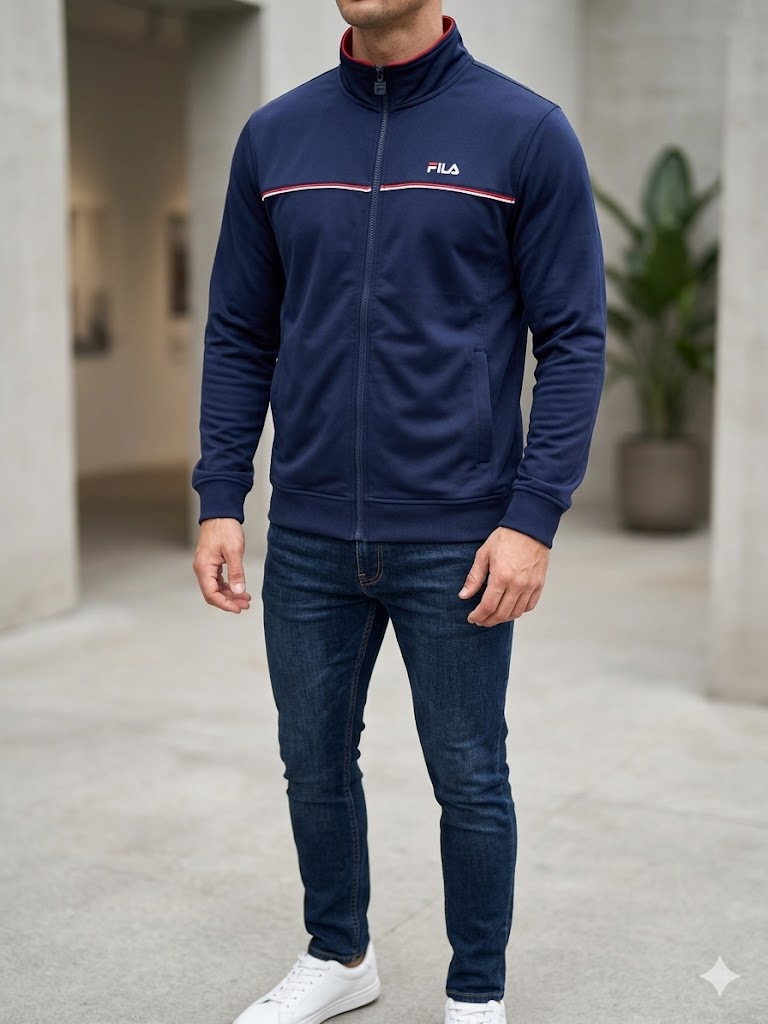 جاكيت رجالي Fila Karik "كحلي متنوع" - (SM13B548-410)
