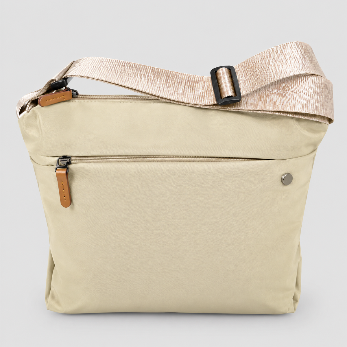 Soft bag  Light Beige Crossbody Bag with Adjustable Strap xkbfq4115