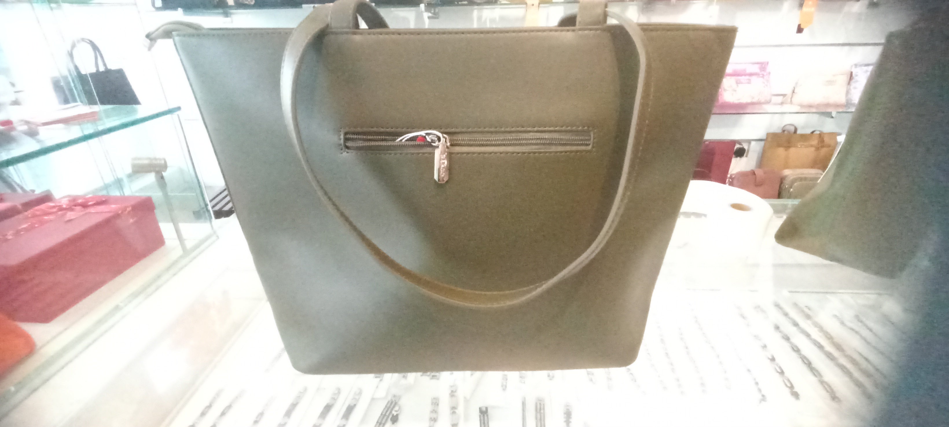 Olive green women's handbag (BAGCO)