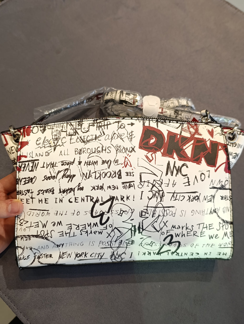 DKNY Graffiti Print Crossbody Bag – New York City Street Art Style