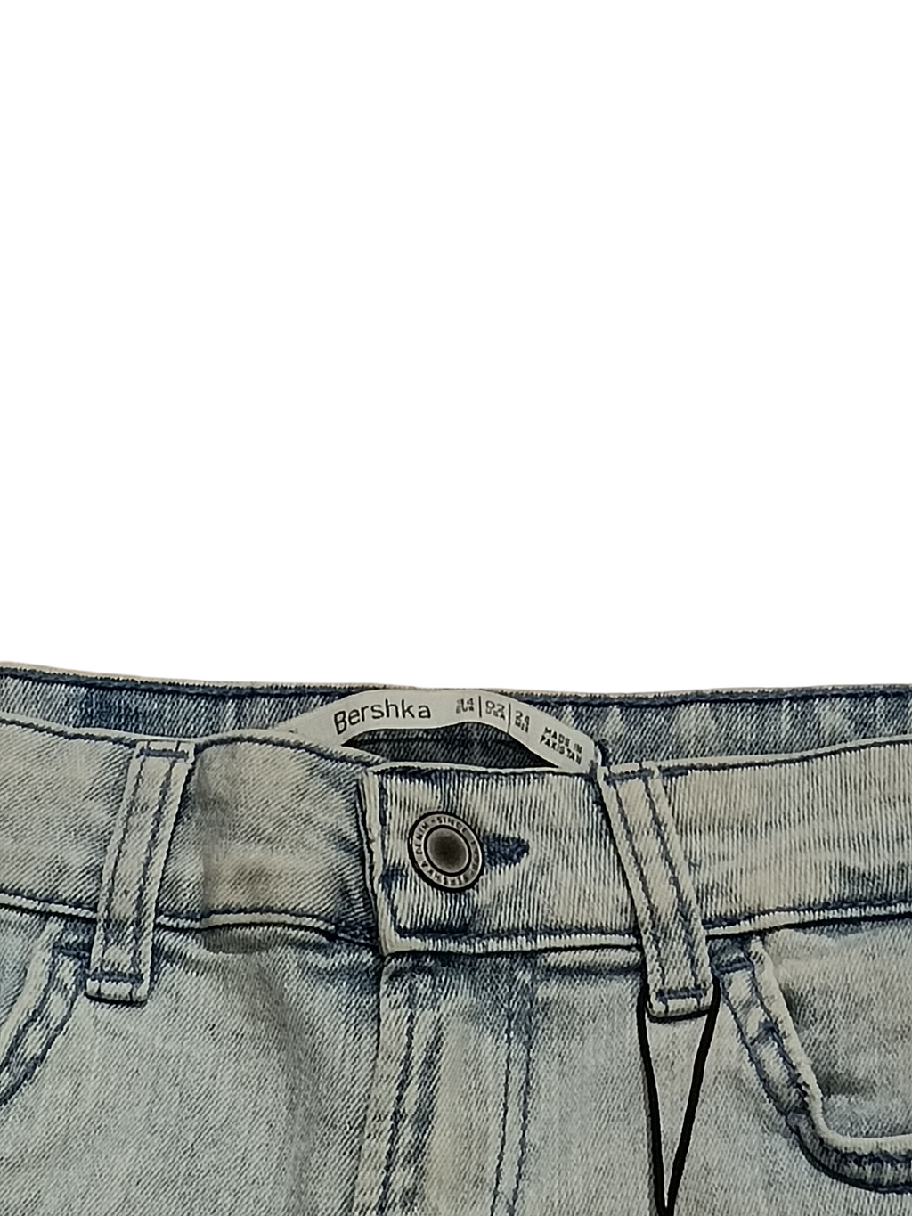 Berskha BSKGIRL DENIM Women's Jeans Shorts The color is a dark white on a sky