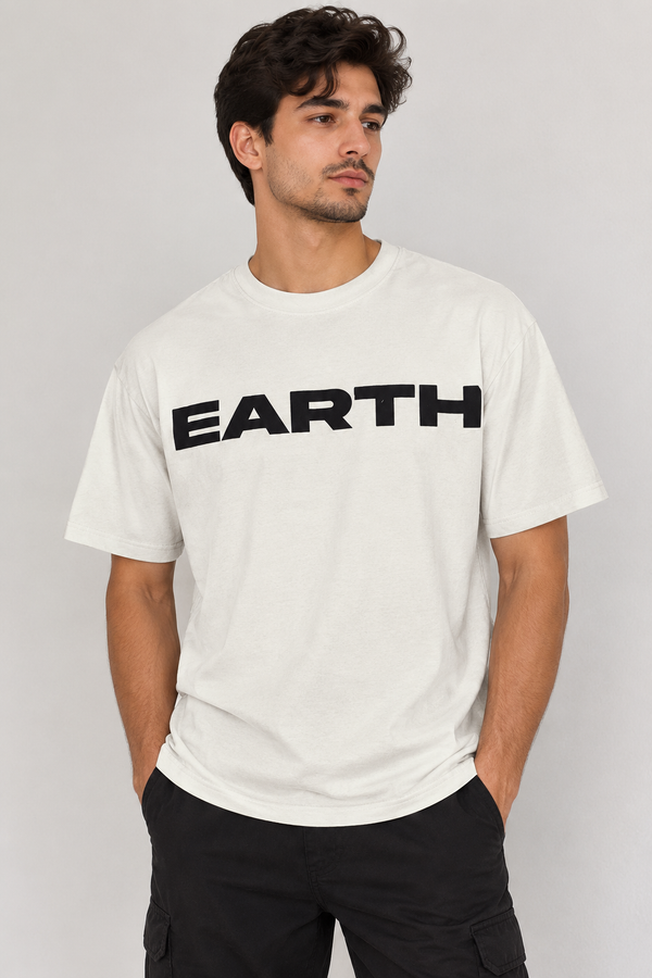 BE STYLE EARTH Cream / Off-White T-Shirt
