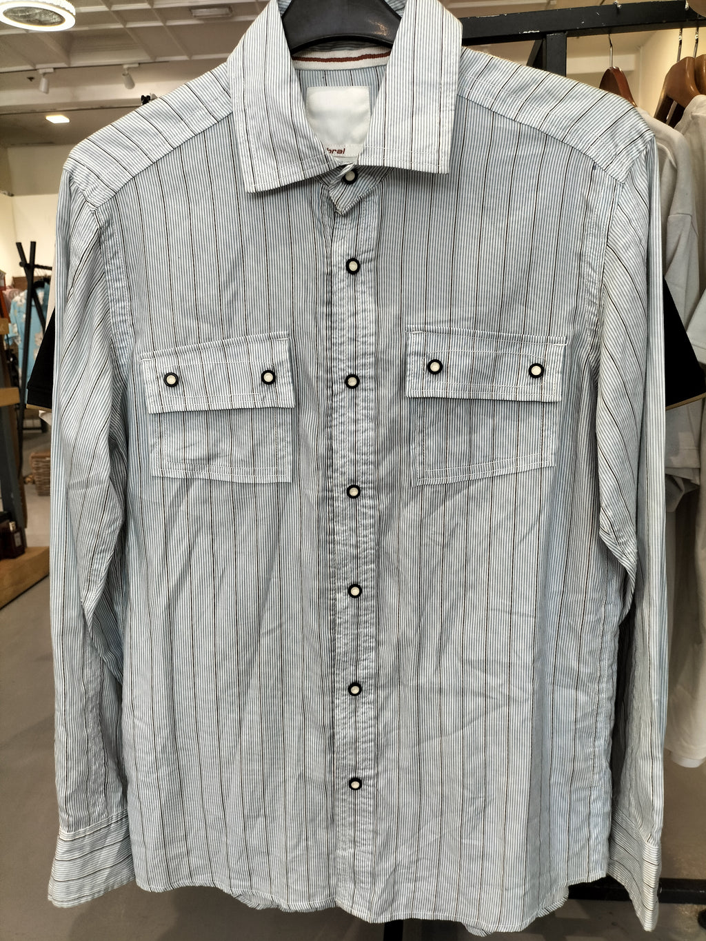 Cabral Light Blue Dress Shirt with Stripes