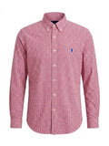 Polo Ralph Lauren men Classic Fit Button-Down Longsleeve - 'Checkered Pink' Blue Logo