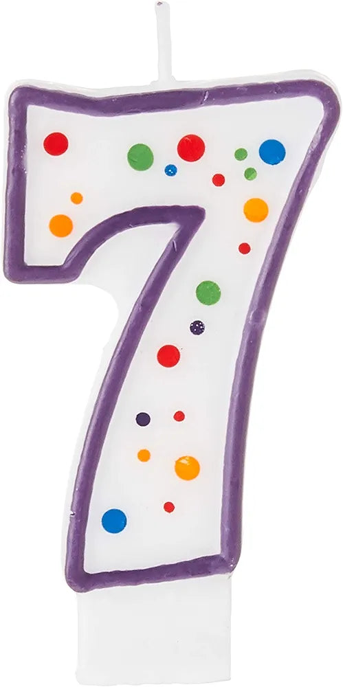 3-inch Betty Crocker Number 7 Birthday Candle