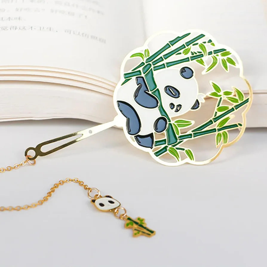 Lovely Bookmarks 3D Cartoon Chinese Panda Reading Bookmarks