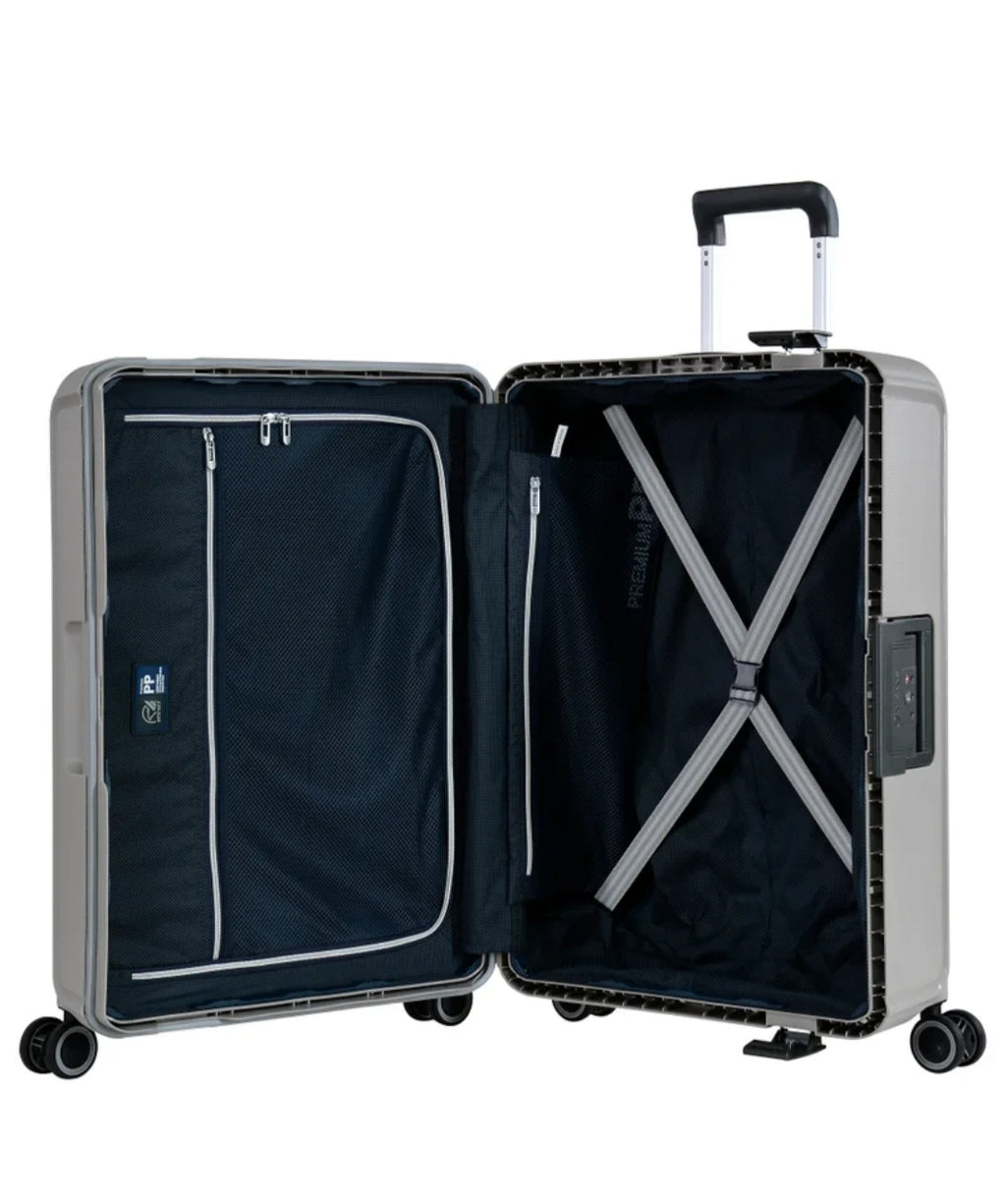 Eminent Grey Premium Lightweight Strong & Durable Impact Free Trolley Luggage B0006