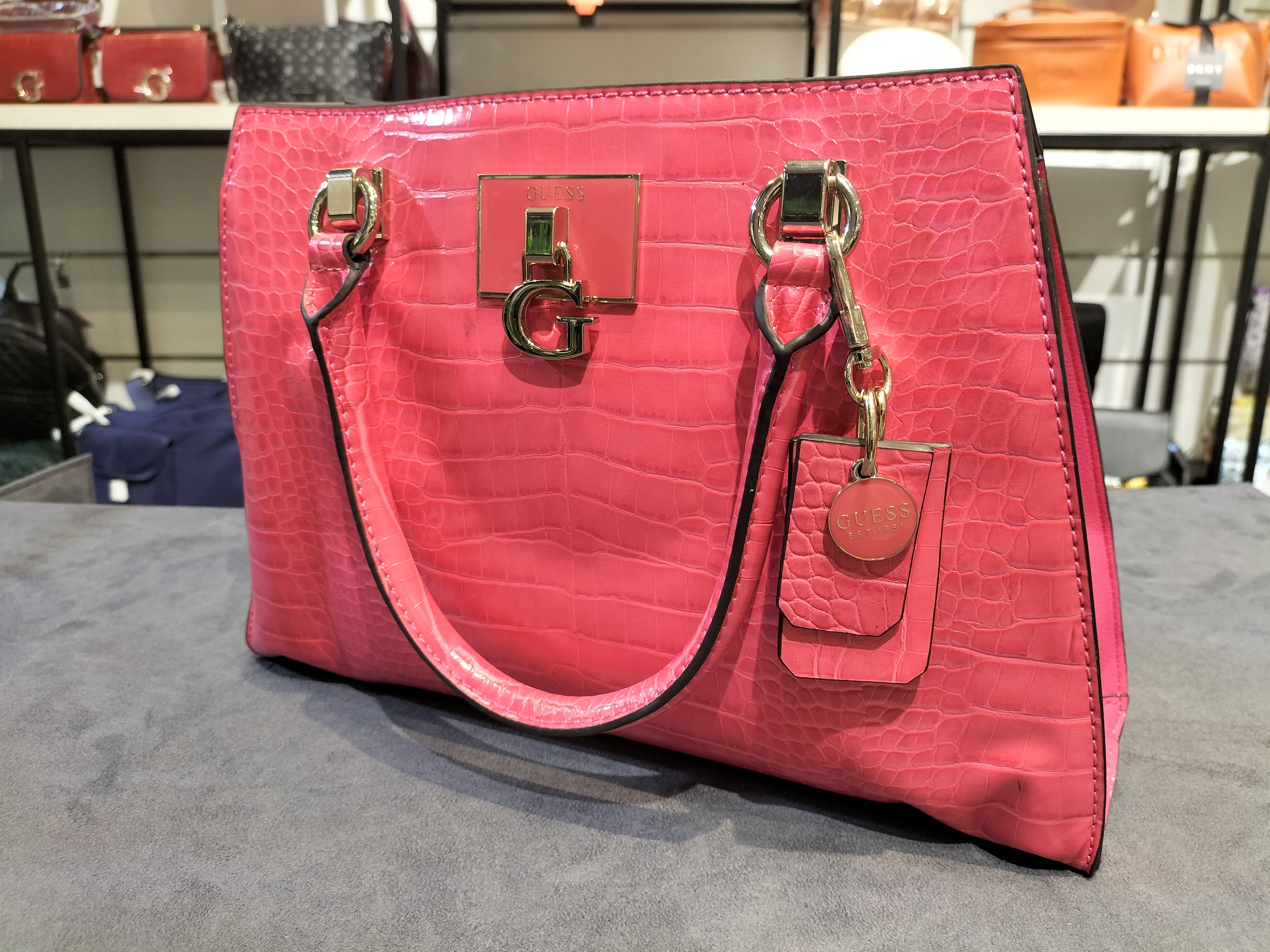 Guess Fuchsia Stephi Girlfriend Satchel