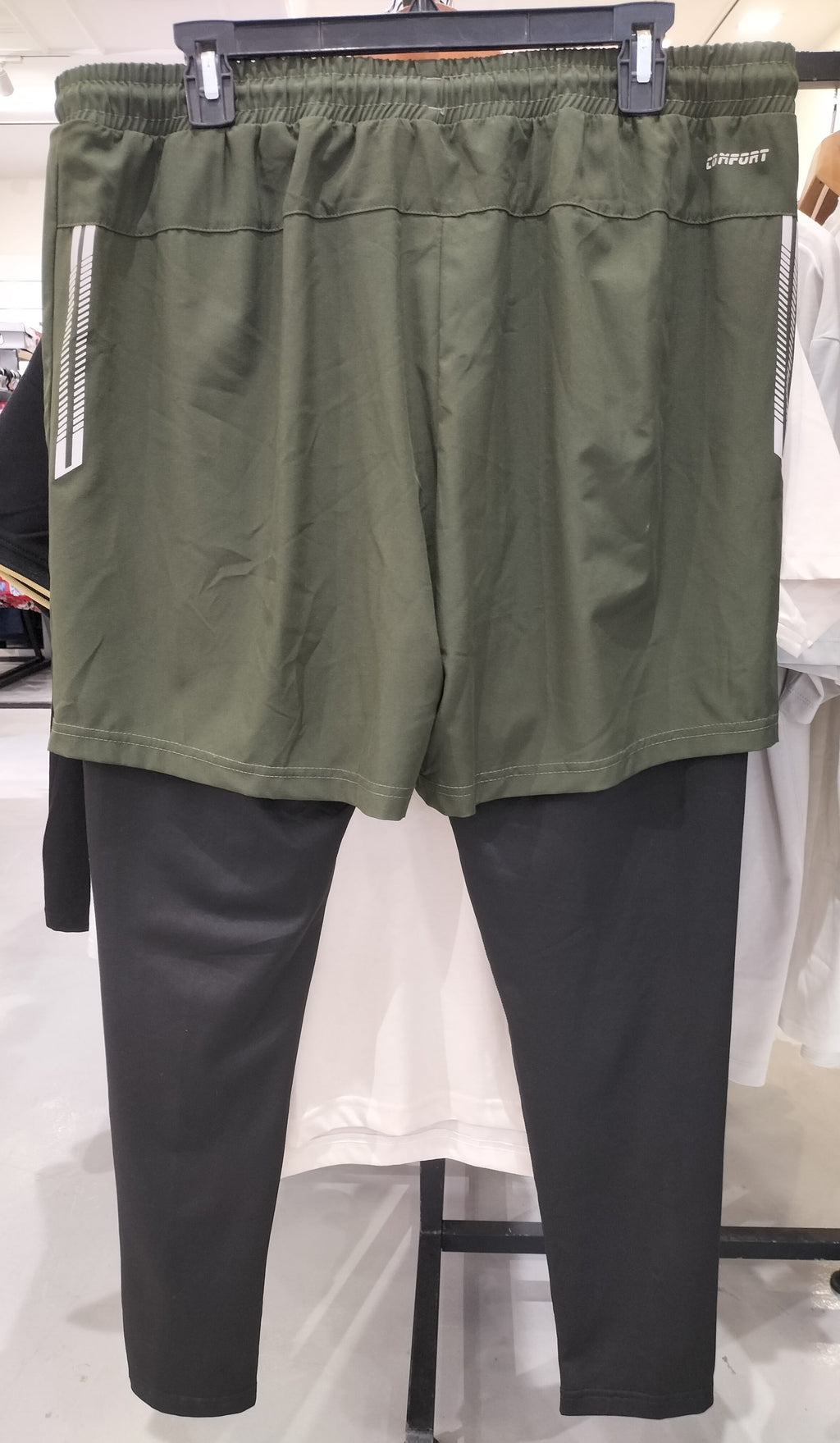 Matador Olive Green Training Shorts with Black Compression Leggings