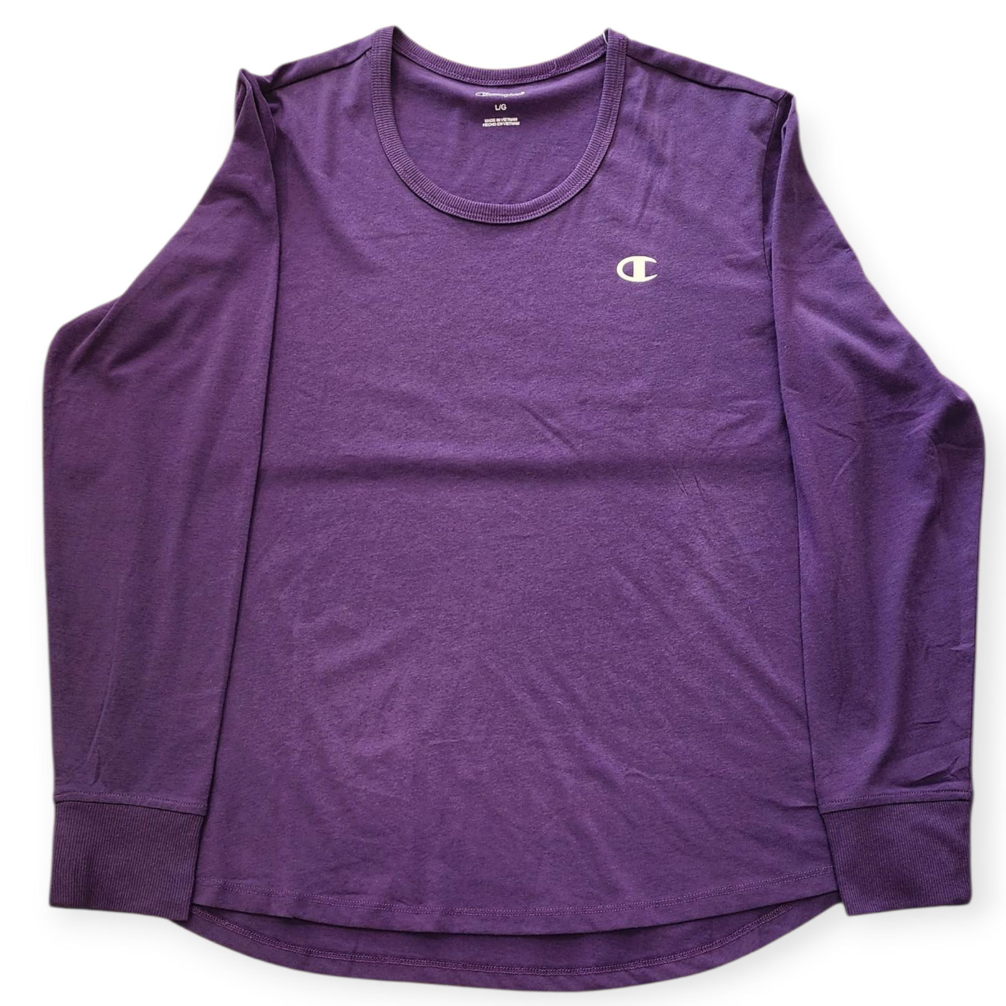 CHAMPION WOMEN'S FULL SLEEVE PURPLE SWEATER
