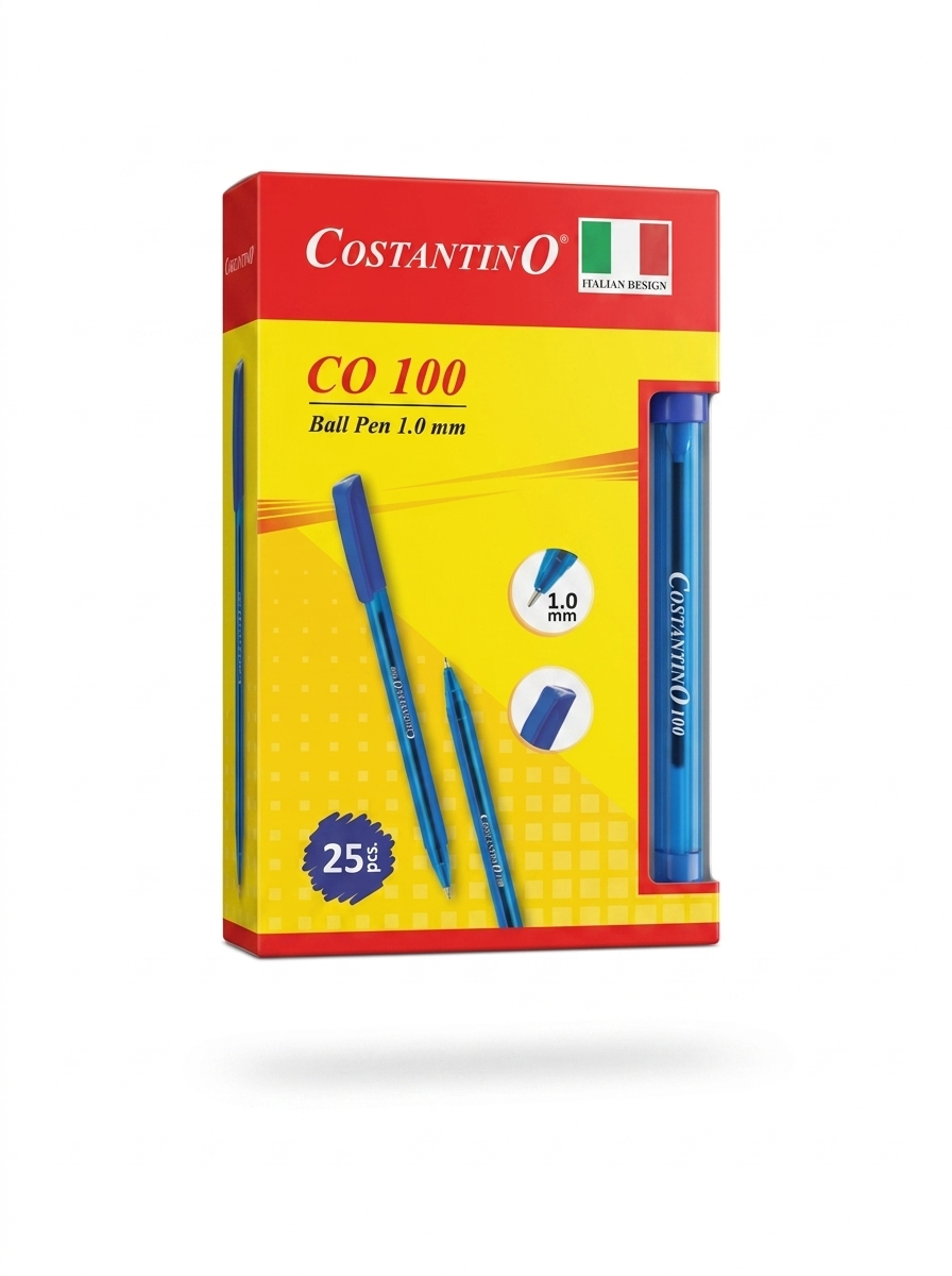 Costantino CO 100 Blue Ball Pen 1.0 mm - 25pcs
