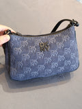 DKNY Monogram Corduroy Mini Shoulder Bag - Blue