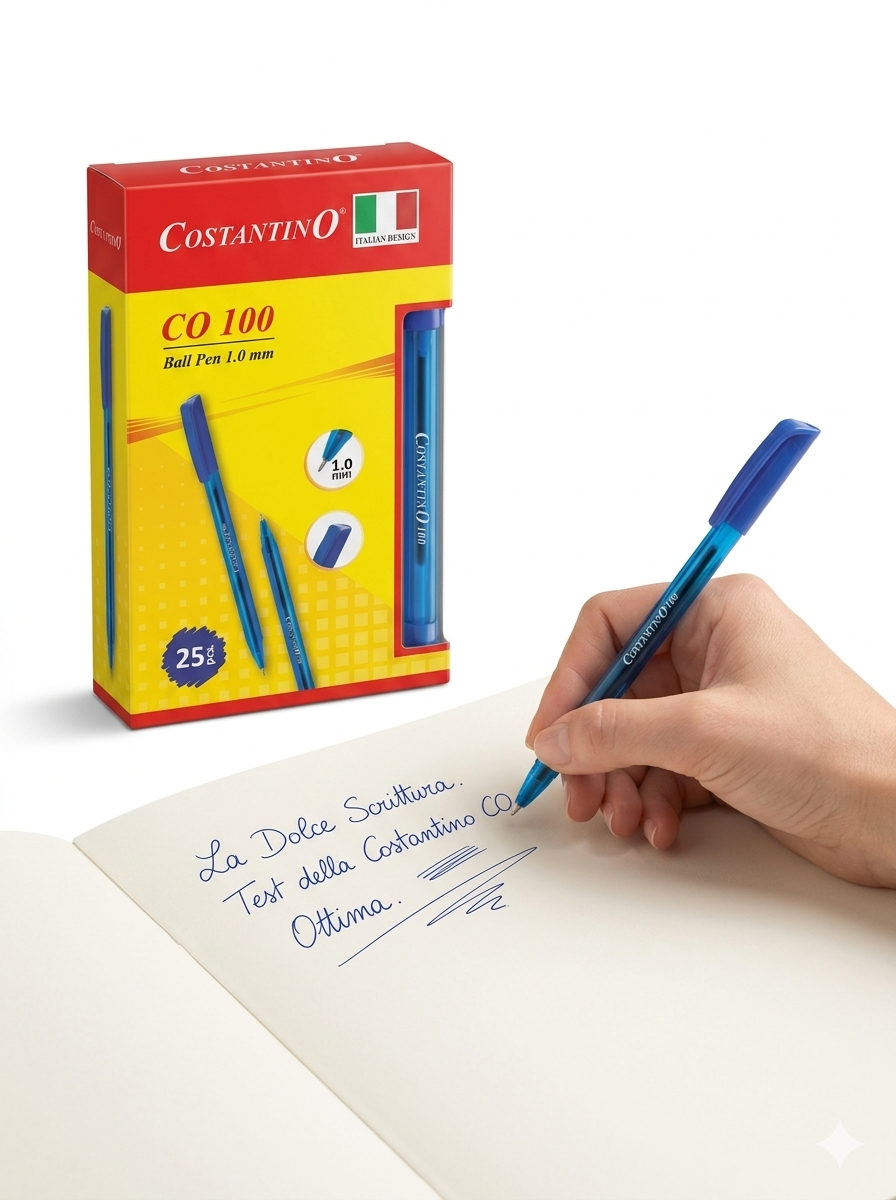 Costantino CO 100 Blue Ball Pen 1.0 mm - 25pcs