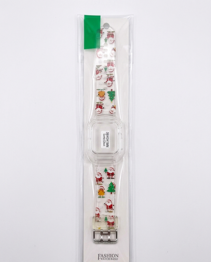 Fashion Watch Band Clear Plastic Transparent Watch Band - Festive Christmas