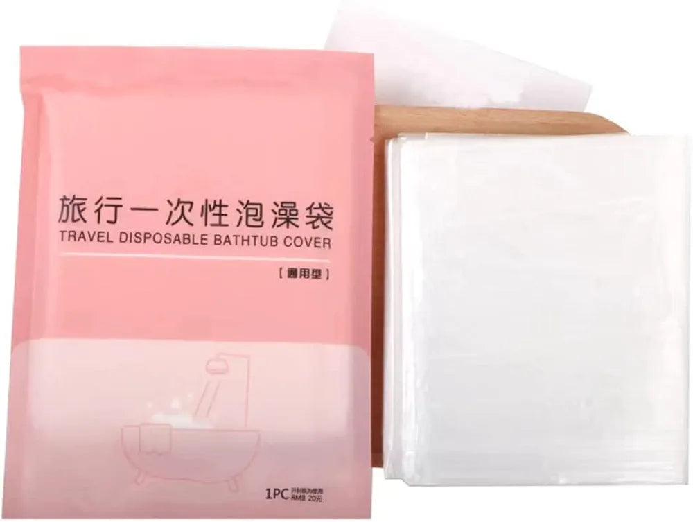Large Disposable Film Bathtub Cover Disposable Bathtub Liner Heat-resistant Thickening Bathtub Liner (260cmx 120cm)(AS IS))