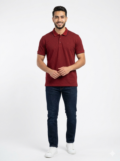 Allen Solly Premium Maroon Textured – Regular Fit