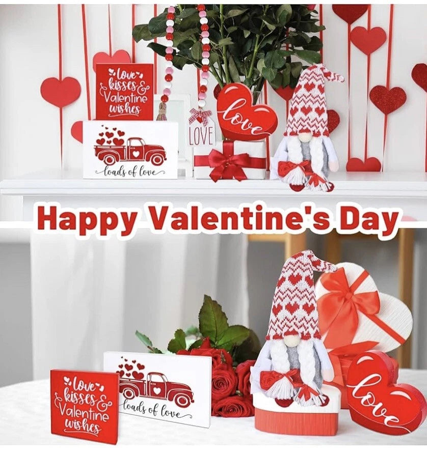 Whaline 5Pcs Valentine's Day Table Decor Set - (WH6115)